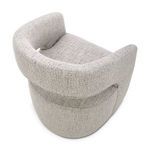 Barrow chair viewed from above highlighting curved backrest and rounded edges