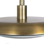 Detail of the connecting section between the metal shade and pendant rod