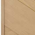 Side profile of cabinet showing even oak finish and clean lines