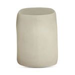Back view of Albers Outdoor Stool showing solid smooth curved surface