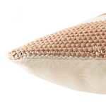 Otway Cream/ Pink Geometric  Throw Pillow 16X24 inch by Nikki Chu image 1