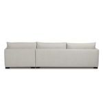 Rear view showing simple clean lines and seam details of the modular sectional