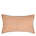 Back view of sham in plain taupe beige fabric with central seam detail