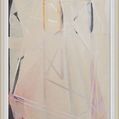 Ethereal painting with soft pastel hues and subtle geometric shapes layered to evoke light and shadow interplay