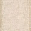 Beige and cream handmade wool rug with a woven texture and layered border pattern