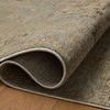 Rolled edge detail revealing back weave and texture of Briar Sky Grove rug
