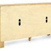 Back panel made of light plywood with keyhole slots for wall mounting