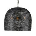 Product Image 9 for Piero Medium Black Woven Rattan Pendant from Currey & Company