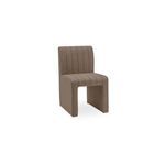 Sally Dining Chair angled view showing thick padding and open sides under the seat
