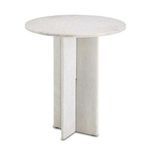 Product Image 1 for Harmon White Marble Accent Table from Currey & Company