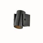 Nowra Wall Sconce side view showing inner shade surface and mounting plate in distressed bronze