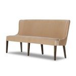 Oblique side angle highlighting seat depth and curvature of padded backrest