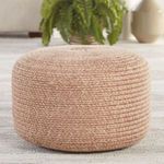 Product Image 3 for Vibe By Santa Rosa Indoor/ Outdoor Solid Light Tan/ Beige Cylinder Pouf from Jaipur 