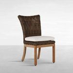 Product Image 1 for Montauk Resin Wicker Teak Outdoor Side Chair from Summer Classics
