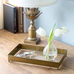 Product Image 1 for Brass and Glass Escritoire Tray from Park Hill Collection