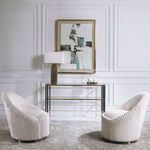 Product Image 5 for Crue White Swivel Chair from Uttermost