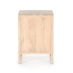 Rear view showing flat wooden panel finish without cane detail