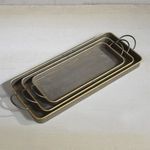 Product Image 2 for Dayton Galvanized Trays, Set of 3 from Homart
