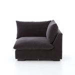 Side profile of Grant Sectional corner piece highlighting cushion shape and armrest