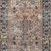 Runner version of Jules Terracotta rug with similar vintage geometric patterns and weathered effect