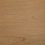 Angle showcasing curved rattan base with close-up of woven texture and wood trim