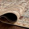 Rolled Loren Charcoal Multi Rug showcasing soft texture and blend of faded vintage hues