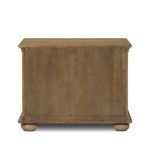 Back view of Geoffrey Veneer Nightstand showing flat rear panel and construction details