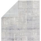 Top corner of Lavato rug turned to reveal solid light gray non-slip backing