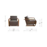 Product Image 17 for Eckersley Cool Brown Leather Lounge Chair from Moe's