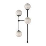 Armstrong 4 L Sconce front view showing balanced arrangement of four spheres
