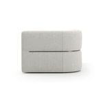 Back view emphasizing horizontal metal accent and fabric texture of Rhythm Chaise Ivory