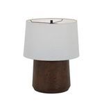 Side angle of Daxton Table Lamp showing silhouette and shade tapering upward