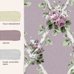 Product Image 4 for Laura Ashley Elwyn Grape Floral Geometric Wallpaper from Graham & Brown