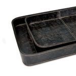 Product Image 4 for Derby Rectangle Leather Tray Set - Black from Regina Andrew Design