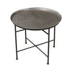 Product Image 1 for Embossed Pewter Accent Table from Elk Home