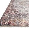 Close-up of Wynter rug corner showing detailed floral border and low pile texture