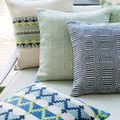 Indoor / Outdoor Blue / Ivory Pillow Cover image 4