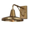 Another angled perspective showing exposed bulb and circular metal shade with subtle finish variations