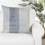 Product Image 2 for Alicia Handmade Stripe Blue/ White Down Throw Pillow 22 Inch from Jaipur 