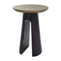 Front view with slight angle showing interior curvature of black tripod base