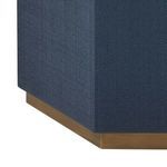 Product Image 3 for Octavia Blue Lacquered Linen Geometric Side Table from Villa & House