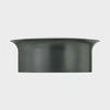 Side profile view of Noxon Flush Mount showing the smooth cylindrical dark metal frame and flared ceiling canopy