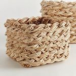 Product Image 2 for Abaca French Braid Storage Baskets Square, Set Of 2 from Napa Home And Garden