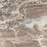 Close-up of marble top surface showing natural veining and smooth finish