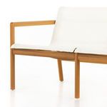 Kaplan Wooden Outdoor Sofa with side and front partial view, no cushions