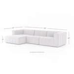 Langham Channeled 3 Pc Sectional Laf Ch image 3