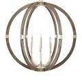Product Image 8 for Bastian Orb Chateau Grey Wrought Iron & Wood Chandelier from Currey & Company