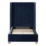 Product Image 4 for Chandler Blue Velvet Twin Bed from Essentials for Living