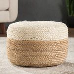 Product Image 3 for Oliana Ombre White/ Beige Cylinder Pouf from Jaipur 