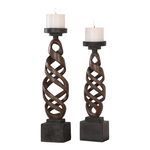 Product Image 1 for Uttermost Abrose Rust Candleholders S/2 from Uttermost